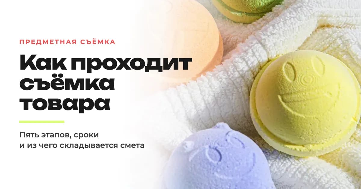 Как проходит предметная съёмка: этапы, сроки и смета